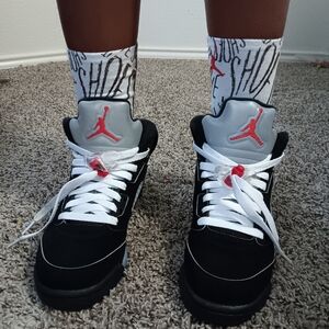 Jordan 5 metallic socks